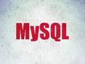 Database concept: MySQL on Digital Data Paper background Royalty Free Stock Photo