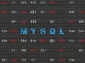 Database concept: MySQL on wall background Royalty Free Stock Photo