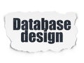 Database concept: Database Design on Torn Paper background Royalty Free Stock Photo