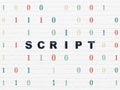 Database concept: Script on wall background Royalty Free Stock Photo