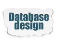 Database concept: Database Design on Torn Paper background Royalty Free Stock Photo