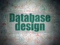 Database concept: Database Design on Digital Data Paper background Royalty Free Stock Photo