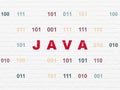 Database concept: Java on wall background Royalty Free Stock Photo