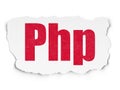 Database concept: Php on Torn Paper background Royalty Free Stock Photo