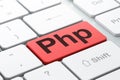 Database concept: Php on computer keyboard background Royalty Free Stock Photo
