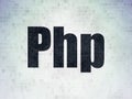 Database concept: Php on Digital Data Paper background Royalty Free Stock Photo