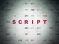 Database concept: Script on Digital Data Paper background Royalty Free Stock Photo