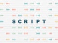 Database concept: Script on wall background Royalty Free Stock Photo