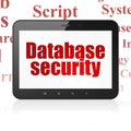 Database concept: Tablet Computer with Database Security on display Royalty Free Stock Photo