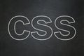Database concept: Css on chalkboard background Royalty Free Stock Photo