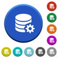 Database configuration beveled buttons Royalty Free Stock Photo