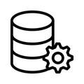 database configure vector line icon