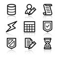 Database contour web icons