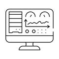 database dashboard line icon vector illustration Royalty Free Stock Photo