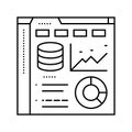 database dashboard line icon vector illustration Royalty Free Stock Photo