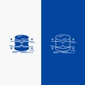 database, data, architecture, infographics, monitoring Line and Glyph web Button in Blue color Vertical Banner for UI and UX, Royalty Free Stock Photo