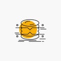 database, data, architecture, infographics, monitoring Line Icon Royalty Free Stock Photo