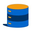 Database data storage 2D cartoon object Royalty Free Stock Photo