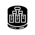 database design glyph icon vector illustration