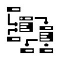 database design glyph icon vector illustration