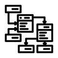 database design line icon vector illustration