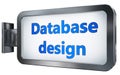 Database design on billboard background