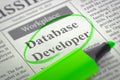 Database Developer Join Our Team. 3D.