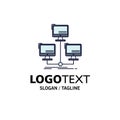 database, distributed, connection, network, computer Flat Color Icon Vector Royalty Free Stock Photo