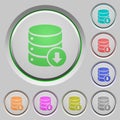Database down push buttons