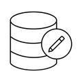 Database editor Vector icon which can easily modify or edit Royalty Free Stock Photo