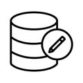 Database editor Vector icon which can easily modify or edit Royalty Free Stock Photo