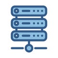 Database Fill Isolated Vector icon which can easily modify or edit