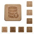 Database filter wooden buttons