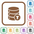 Database filter simple icons