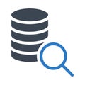 Database glyph colour vector icon Royalty Free Stock Photo