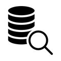 Database glyph flat vector icon Royalty Free Stock Photo