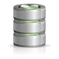 Database and Hard Disk Icon Royalty Free Stock Photo