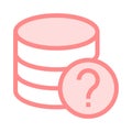 Database help color line icon Royalty Free Stock Photo