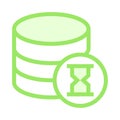 Database hourglass line icon Royalty Free Stock Photo