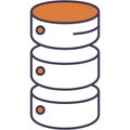 Database icon data server base vector cylinder