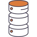 Database icon data server base vector cylinder Royalty Free Stock Photo