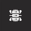 database icon. Filled database icon for website design and mobile, app development. database icon from filled artificial Royalty Free Stock Photo