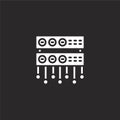 database icon. Filled database icon for website design and mobile, app development. database icon from filled network and data Royalty Free Stock Photo