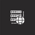 database icon. Filled database icon for website design and mobile, app development. database icon from filled network and data Royalty Free Stock Photo