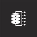 database icon. Filled database icon for website design and mobile, app development. database icon from filled network and data Royalty Free Stock Photo