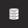 database icon. Filled database icon for website design and mobile, app development. database icon from filled network and data Royalty Free Stock Photo