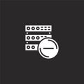 database icon. Filled database icon for website design and mobile, app development. database icon from filled network and data Royalty Free Stock Photo