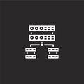 database icon. Filled database icon for website design and mobile, app development. database icon from filled network and data Royalty Free Stock Photo