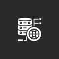 database icon. Filled database icon for website design and mobile, app development. database icon from filled network and data Royalty Free Stock Photo
