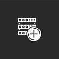 database icon. Filled database icon for website design and mobile, app development. database icon from filled network and data Royalty Free Stock Photo